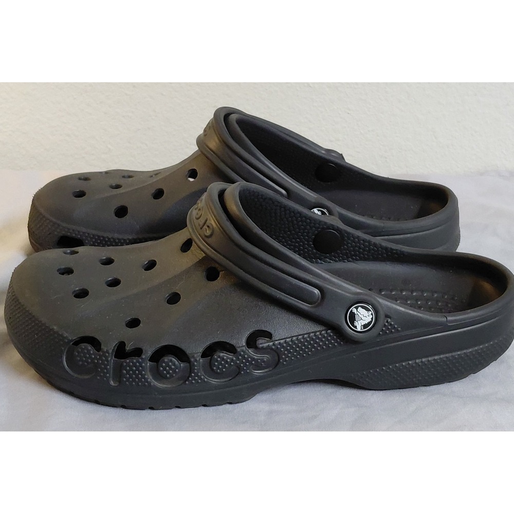 Crocs Baya Clogs Black Men's 9 Women's 11 Slip On Shoes Unisex